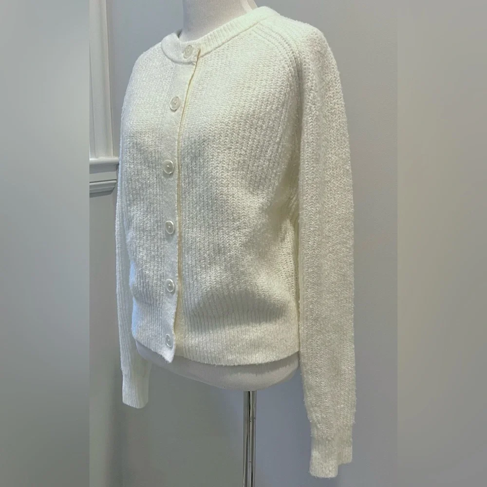 Cream Button Up Cardigan Universal Thread Large - Picture 1 of 5